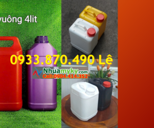 Can nhựa 3.8 lít đựng dung dịch lau kính, can nhựa 3.6 lít đựng hóa chất ngành nông nghiệp 