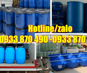 Bán thùng phuy nhựa 60 lít, thùng phuy 120 lít đựng thuốc nhuộm, vỏ thùng phuy nhựa 220 lít nắp hở 