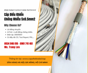 Cáp điều khiển, cáp chỗng nhiễu Altek Kabel 5x0.5 Sài Gòn, Đồng Nai, Khánh Hòa, Bình Dương