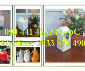Can nhựa 3.6 lít đựng nước giặt vải trẻ sơ sinh, can nhựa 4 lít đựng hóa chất có vòi ấn 