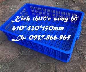 Sọt nhựa chứa rau củ ở cửa hàng tiện ích, sóng nhựa rỗng, sọt cao 15 tại Long Biên 
