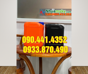 Vỏ can nhựa 2 lít vuông quai xéo, can nhựa 5 lít vuông đựng hóa chất sinh khí 