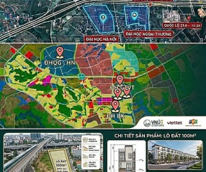BÁN 100M2 TRỤC CHÍNH KINH DOANH GẦN CỔNG SAU ĐHQG HÀ NỘI TẠI HÒA LẠC - VỊ TRÍ ĐẸP CAM KẾT K DÍNH QH