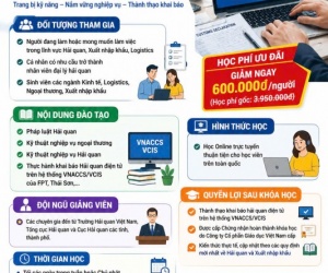 TUYỂN SINH KHÓA HỌC KHAI HẢI QUAN ĐIỆN TỬ CHUẨN VNACCS