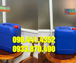 Can nhựa 24 lít màu xanh lá, vỏ can nhựa 22 lít màu đen đựng hóa chất 