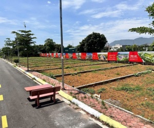 Bán đất thổ cư sổ đỏ 105m2, mặt tiền 6m, đường 21A, Phú Cát, Quốc Oai, Hà Nội. Giá 4.5 tỷ. LH:
