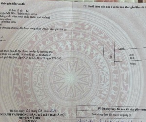 CHÍNH CHỦ CẦN BÁN ĐẤT THỔ CƯ ĐỒNG TÂM, MỸ ĐỨC, HÀ NỘI - SỔ ĐỎ CHÍNH CHỦ - 1.3xx tỉ