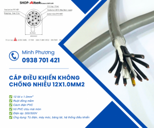 Cung cấp cáp điều khiển 12x1.0mm2 toàn quốc Quảng Ngãi, Bình Định, Phú Yên