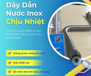 Dây Dẫn Nước Inox | Dây Cấp Nước Inox Chịu Nhiệt - Chống gỉ, Bền Bỉ, An Toàn