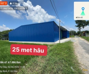 ► KHO XƯỞNG ĐẸP – VỊ TRÍ THUẬN TIỆN GÒ DẦU, TÂY NINH