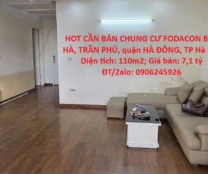 HOT CẦN BÁN CHUNG CƯ FODACON BẮC HÀ, TRẦN PHÚ, quận HÀ ĐÔNG, TP Hà Nội