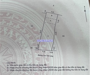 Bán đất thổ cư P.2 TP Sa Đéc, Lưu Văn Lang 293m2 Sổ Hồng hướng Nam. Giá 2.65 tỷ.