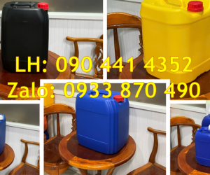 Can nhựa 25 lít trắng trong, can nhựa 20 lít đựng mật đường, can nhựa 10L đựng bazơ 