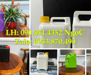 Cung cấp can nhựa 2 lít tròn, can nhựa 5 lít vuông đựng chất lỏng hóa học công nghiệp Q12