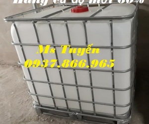 Thùng chứa dung dịch lỏng cỡ lớn, thùng ibc, tank có khung thép hàng cũ