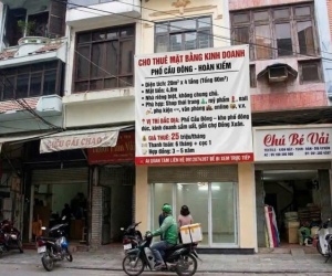 CHO THUÊ MẶT BẰNG KINH DOANH PHỐ CẦU ĐÔNG,  PHƯỜNG HOÀN KIẾM , HÀ NỘI - NHÀ 5 TẦNG 1 TUM