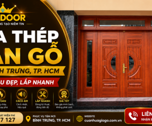 Cửa Thép Vân Gỗ Tại Bình Trưng, TP. HCM | Mẫu Đẹp, Lắp Nhanh