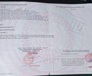 ĐẤT ĐẸP - ĐẦU TƯ SINH LỜI - Chính Chủ Cần Bán Lô Đất Tại Xã Hòa Long, Thành Phố Bà Rịa, BRVT