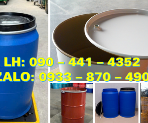 Thùng phuy sắt đựng hóa chất trong nhà máy, thùng phuy sắt đựng dầu khí trong quân đội