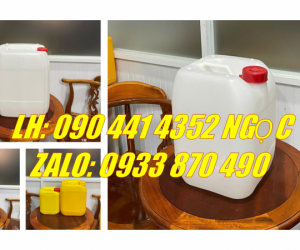 SX can nhựa vuông 30 lít, can dẹp 30 lít đựng nhiên liệu, dung dịch vệ sinh nhà cửa, nội thất
