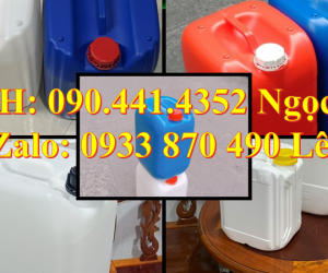 Can nhựa 30 lít xanh vuông, can dẹp 30 lít đựng xăng, can nhựa 30 lít dẹp đựng nước lau sàn 