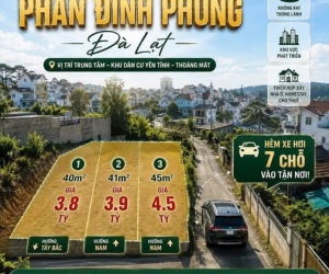LÔ ĐẤT XÂY DỰNG ĐẸP – PHAN ĐÌNH PHÙNG, ĐÀ LẠT