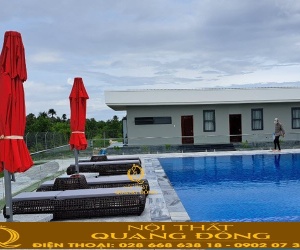 Ghế nằm Hồ Bơi giả mây