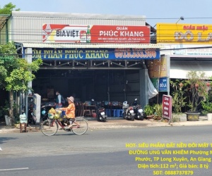 HOT- SIÊU PHẨM ĐẤT NỀN ĐÔI MẶT TIỀN ĐƯỜNG UNG VĂN KHIÊM Phường Mỹ Phước, TP Long Xuyên, An Giang
