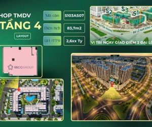 Shop khối đế vị trí vip nhất tầng 4 Sentosa Vinhomes Star city Thanh Hóa