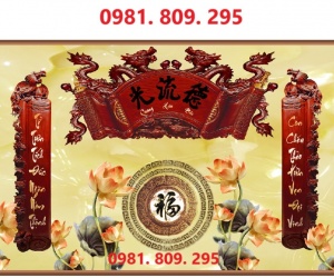 Tranh Gạch Tường Phòng Thờ - Cửu Huyền Thất Tổ