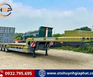 Sơ mi rơ mooc siêu trường diêu trọng TIANRUI 3 trục dài 14.3m - Kèm thang thủy lực