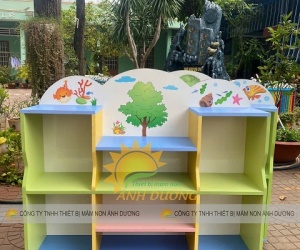 Kệ đựng đồ chơi học liệu mầm non, kệ đồ chơi mầm non