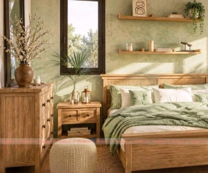 Mẫu Phòng Ngủ Japandi Kết Hợp Địa Trung Hải Đẹp Hiện Đại