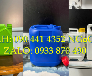 Gía can nhựa 2 lít tròn có vòi nhấn, can nhựa 5 lít đựng chất lỏng hóa học 