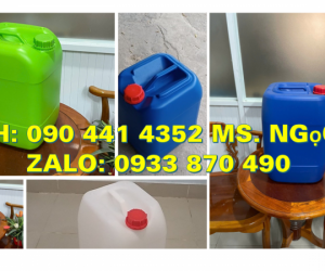 Can nhựa 22 lít đựng nông dược, thùng nhựa 25 lít vuông, can nhựa 30 lít xanh đựng hóa chất 