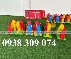 Bập bênh nhựa trẻ em mầm non, bập bênh đôi nhựa mầm non mẫu giáo