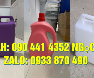 Vỏ can nhựa 2 lít vuông, can nhựa 2 lít tròn nắp garenti, can nhựa 2 lít đựng hóa chất sinh khí 