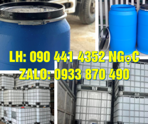 Vỏ thùng phuy sắt đựng hóa chất nắp kín, thùng phi sắt 220 lít đựng chất lỏng hóa học 