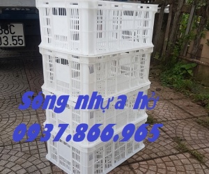 Sọt chế biến thực phẩm trong kho lạnh, sọt nhựa rỗng- sóng hở
