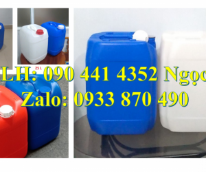 Can nhựa 25 lít vàng đựng nguyên liệu dược phẩm, thùng nhựa 30 lít đựng chế phẩm