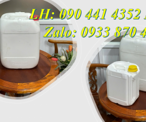 Thùng nhựa 24 lít đựng kiềm, can nhựa 22 lít đựng thuốc diệt côn trùng, can nhựa 20 lít đựng rượu 