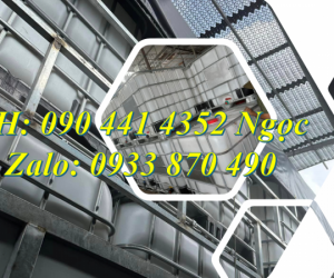 Téc nhựa ibc 1000 lít, thùng nhựa vuông 1000 lít, bồn nước 1000 lít có khung thép 