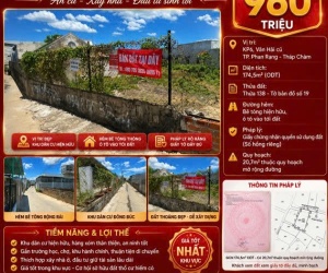 DƯỚI 1 TỶ SỞ HỮU 174,5M² ĐẤT ODT Phường VĂN HẢI - Thành Phố Phan Rang-  Tháp Chàm– GIÁ 960 TRIỆU