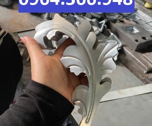 Lá cong đôi sắt tôn dập tạo cụm lá nổi bật