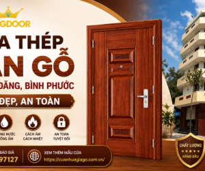 Cửa Thép Vân Gỗ Tại Bù Đăng, Bình Phước | Bền Đẹp, An Toàn