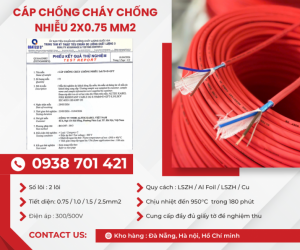 Cáp chống cháy chống nhiễu Altek Kabel 2x0.75mm² phân phối Bắc Ninh, Bắc Giang