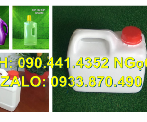 Bình nhựa 2 lít đựng dầu thực vật, can nhựa 5 lít đựng nước rửa chén