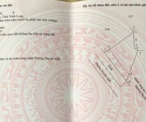 ĐẦU TƯ SINH LỜI - Chính Chủ Bán Lô Đất Mặt Tiền Đường huyện 40B  Xã Mỹ Lộc, Tam Bình, Vĩnh Long