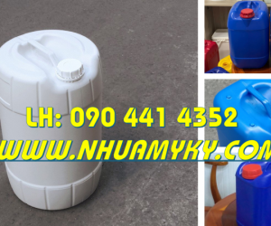 Sản xuất can nhựa 30 lít đựng javen, can vuông 25 lít đựng dầu, can nhựa 20 lít đựng chất đánh bóng 