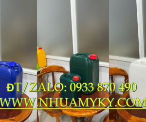 Can nhựa 20L đựng thuốc trừ sâu, thùng nhựa 22 lít đựng thuốc BVTV, can nhựa 25 lít vuông đựng axit 